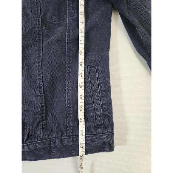 Next Women/Mens Small Navy Jean Jacket My Chemical Romance Black Parade Sherpa - Picture 5 of 11